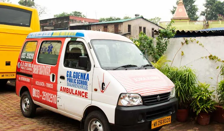 Ambulance at Best CBSE School In Kolkata | G D Goenka Public School Dakshineswar
