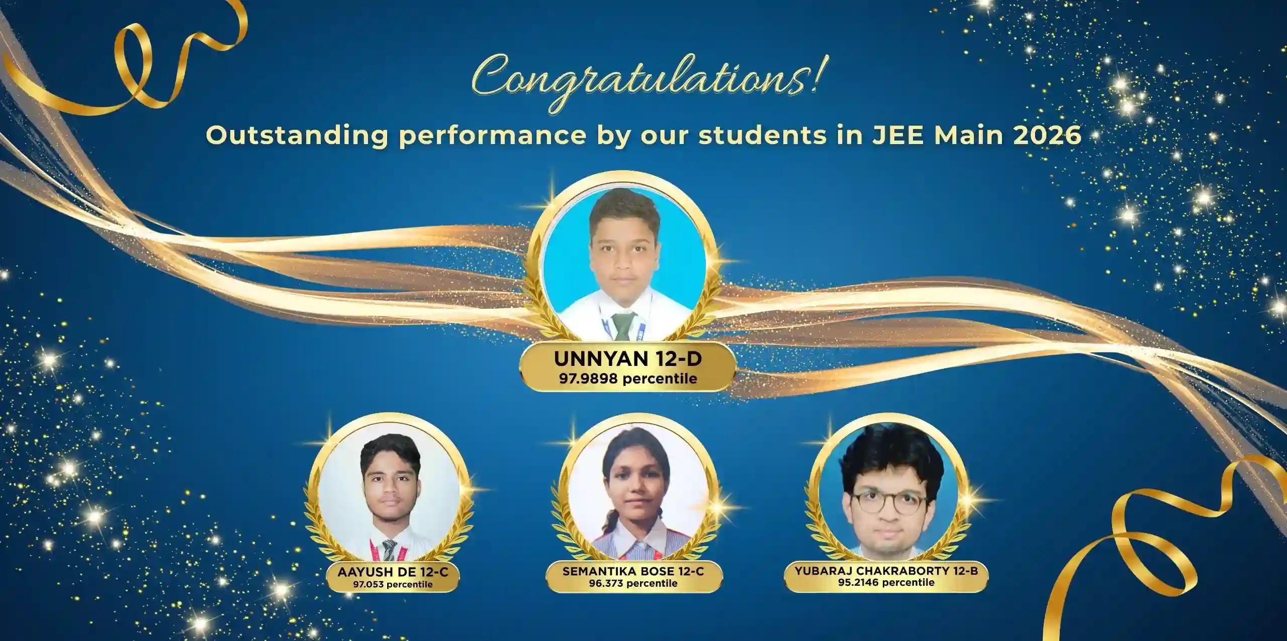 JEE Mains 2026 achievers from GD Goenka Public School - top CBSE school in North Kolkata